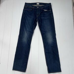 Men's Blue Hudson Jeans Byron Five Pocket Straight 32 Dark Wash